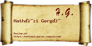 Hatházi Gergő névjegykártya